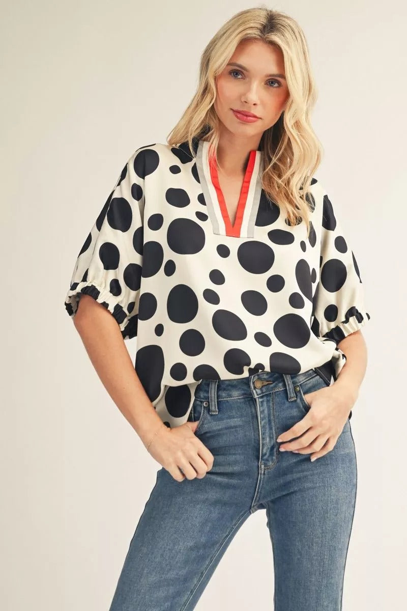 Polka Dot Chic Blouse