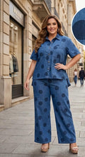 Blue Denim Polka Dot Set – Plus Size 💙