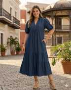 Denim Breeze Maxi Dress