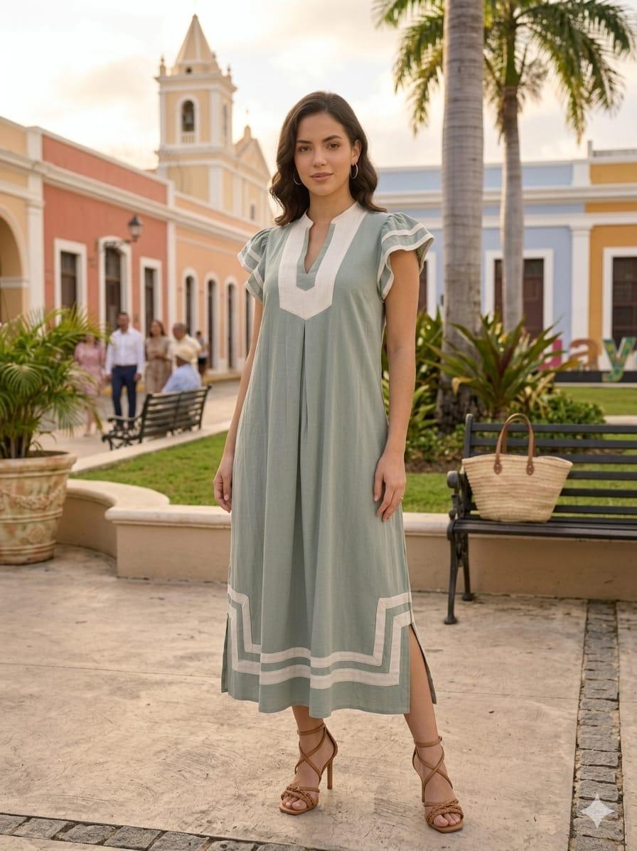 Sage Serenity Midi Dress