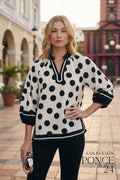Siena Polka Blouse – White