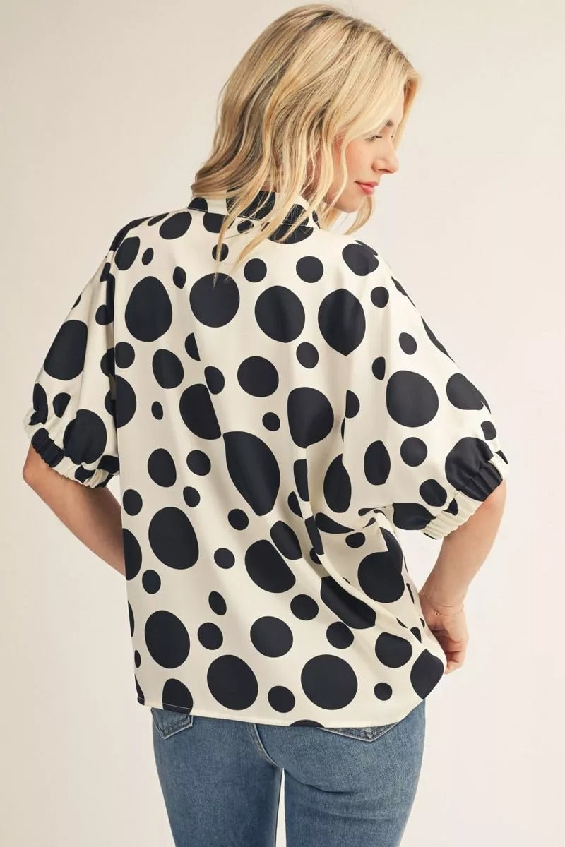 Polka Dot Chic Blouse