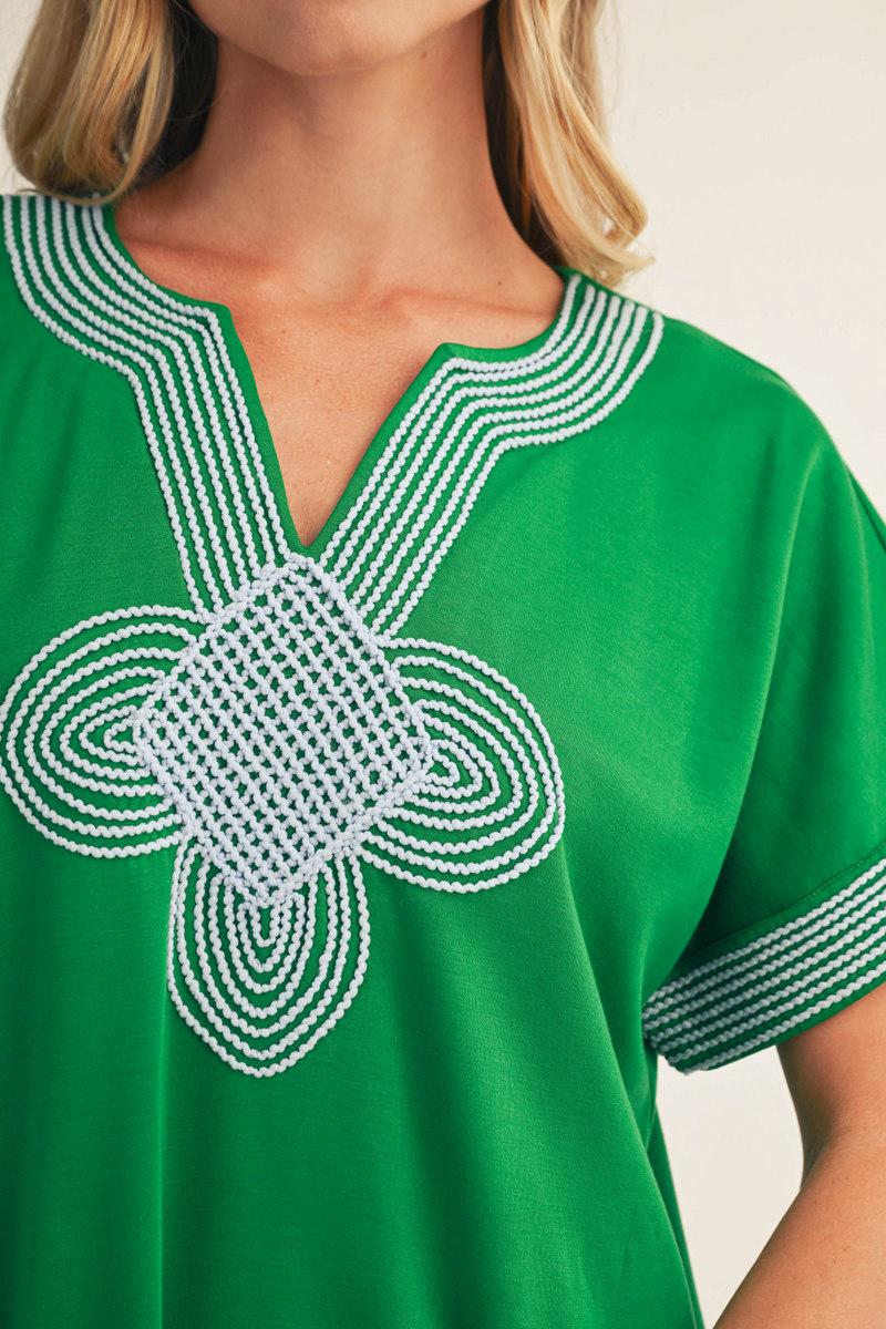 Emerald Embroidered Dress