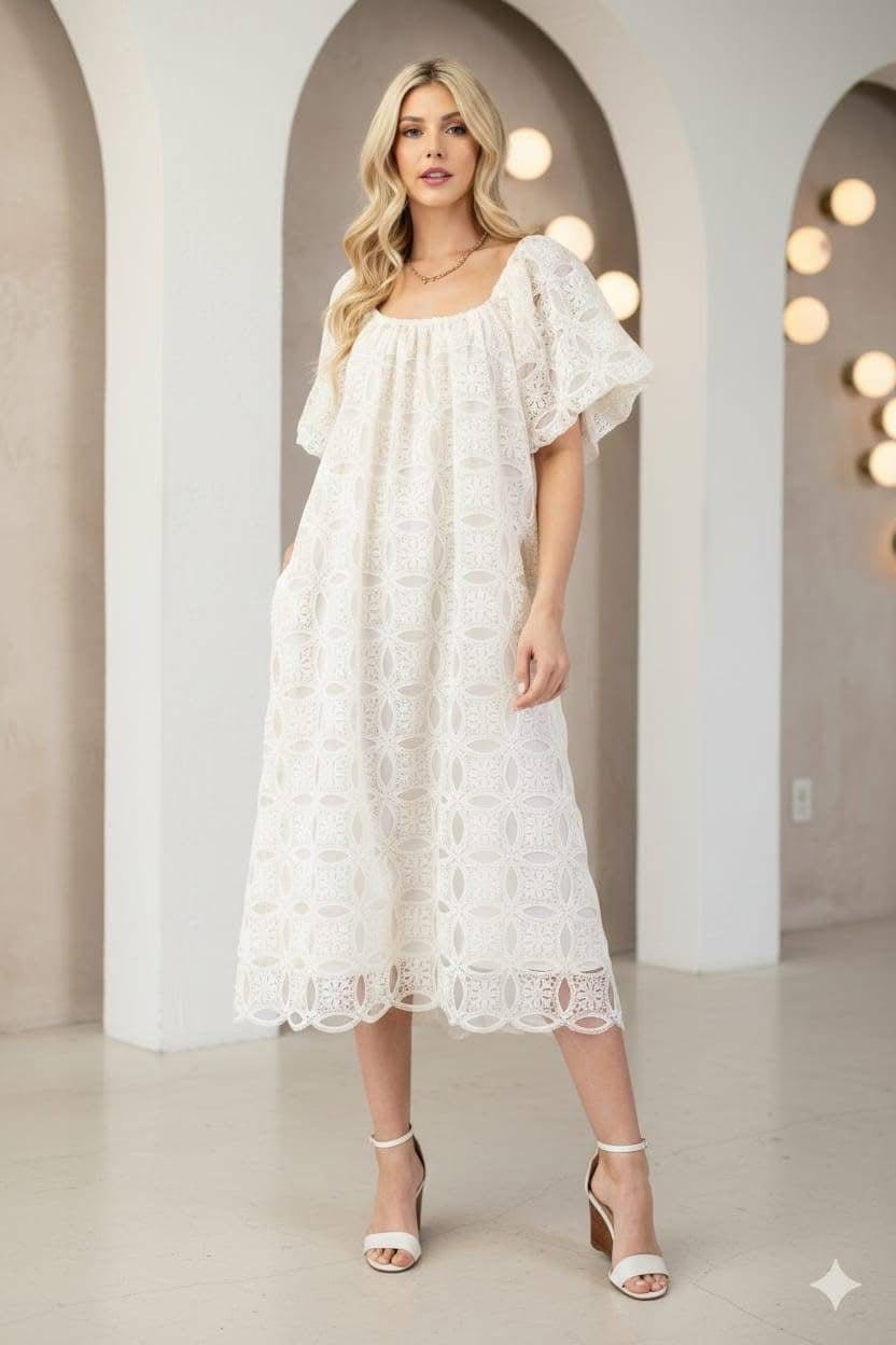 Lace Breeze Midi Dress