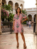 Ruby Blossom Floral Midi Dress