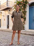 Taupe Wild Charm Shirt Dress