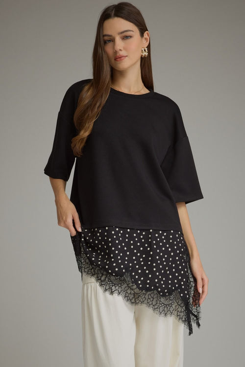 Black Polka Lace Top⚫️