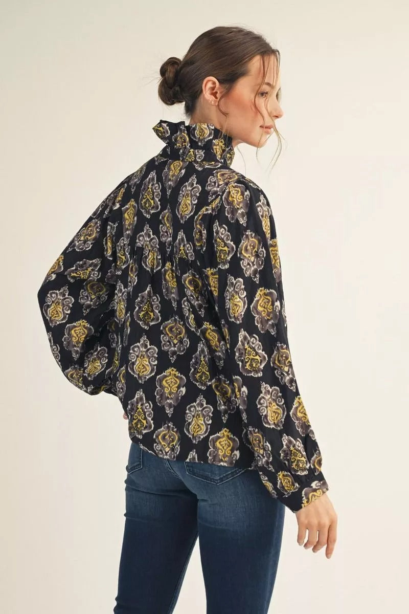 ✨Golden Damask Blouse🖤