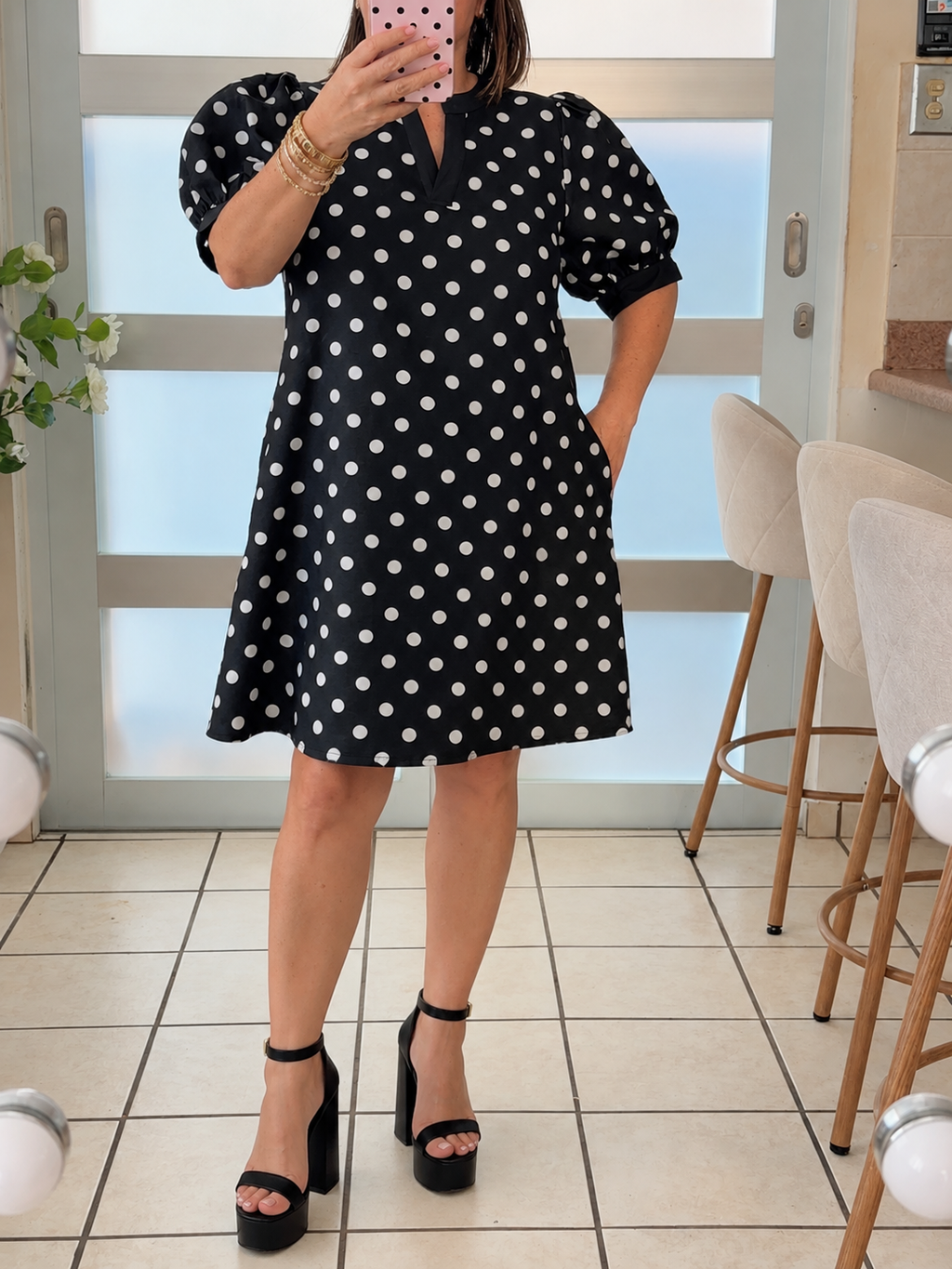 Black Polka Dot Dress