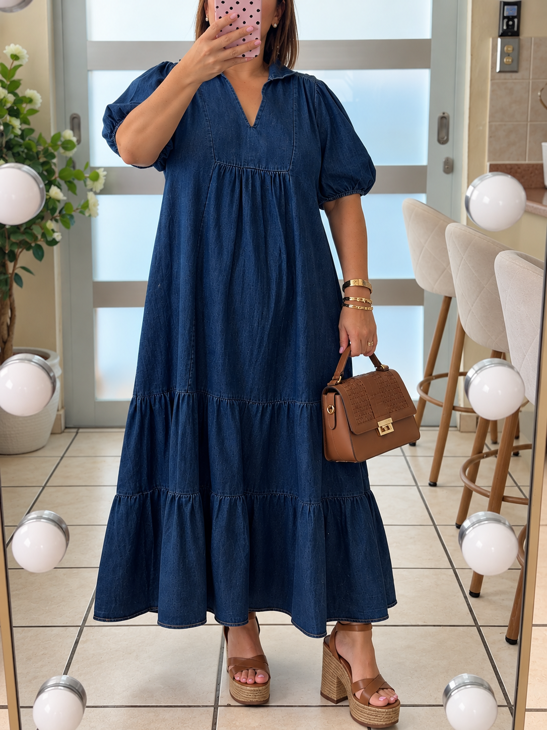 Denim Breeze Maxi Dress