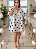 Coastal Navy Dots Dress