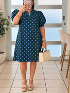 Hunter Green Polka Dot Dress