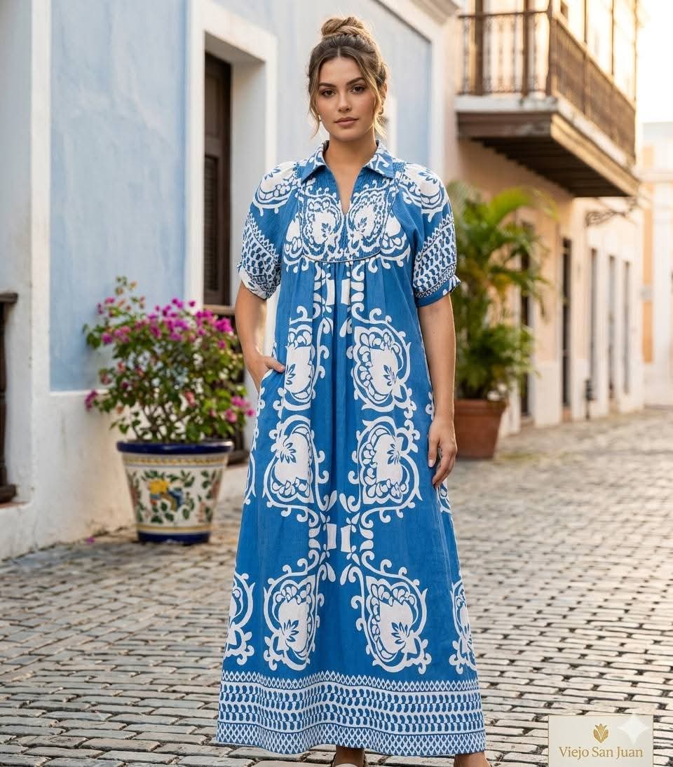 Marbella Blue Maxi Dress