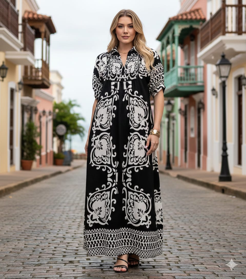 Marbella Black Maxi Dress