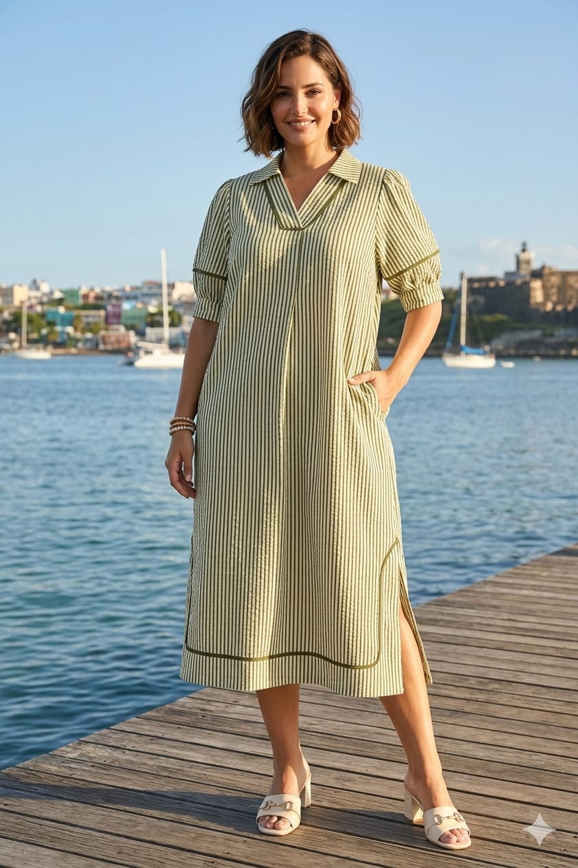 Coastal Sage Midi Dress