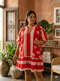 Scarlet Lace Trim Dress