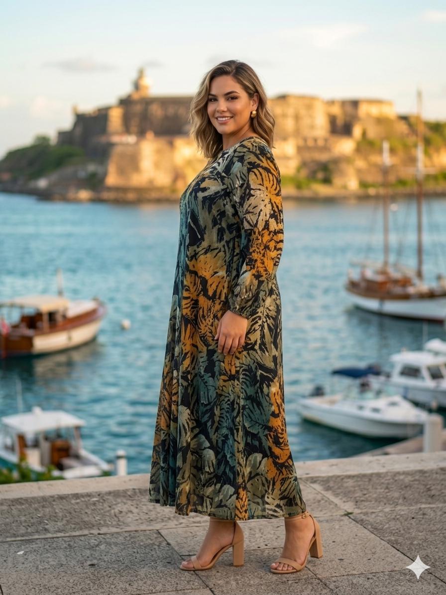 Tropical Escape Midi Dress