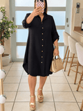 Black Button-Down Shirt Dress🖤 - 911 Fashion Boutique