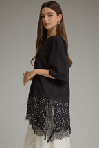 Black Polka Lace Top⚫️ - 911 Fashion Boutique