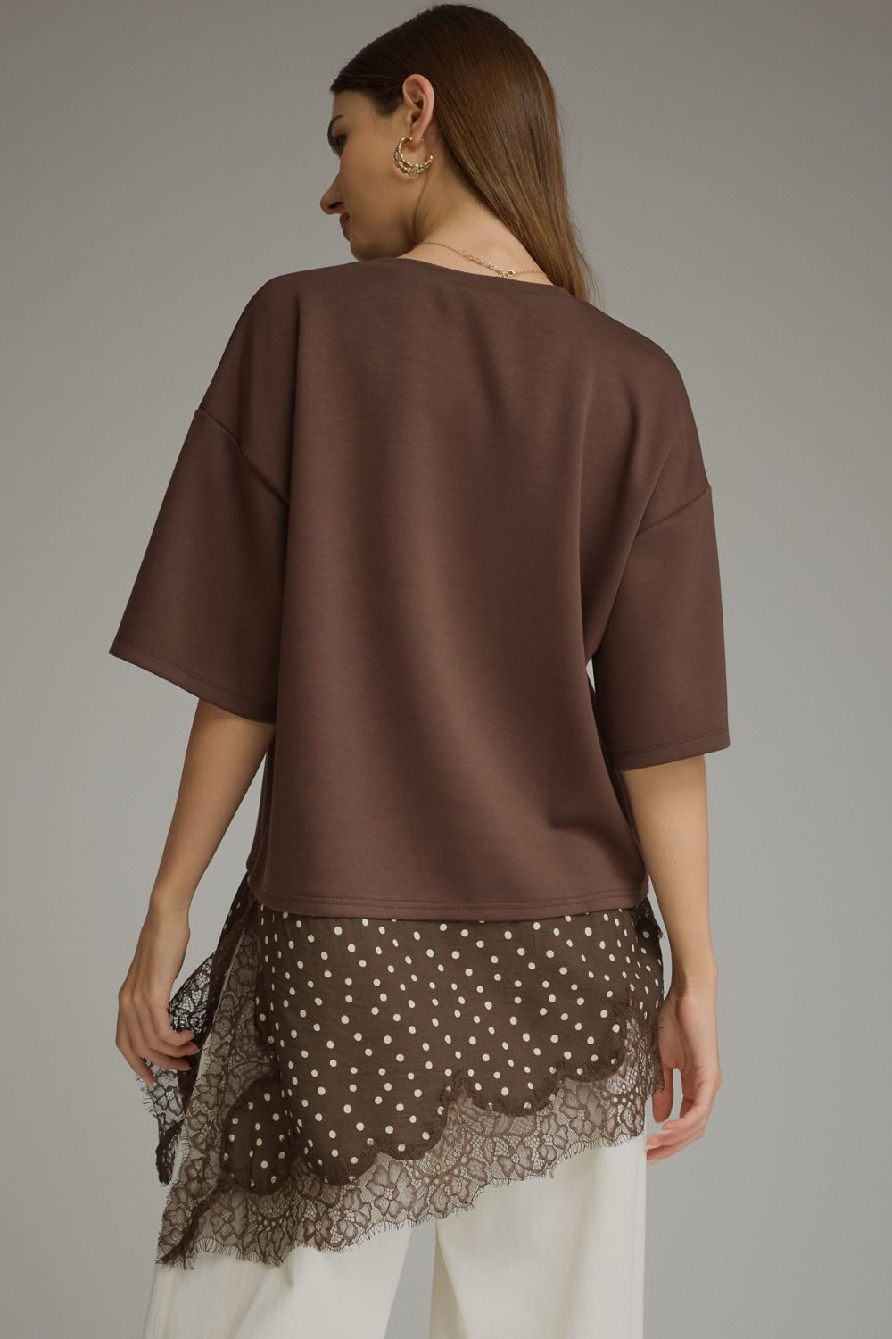 Chocolate Polka Lace Top🤎 - 911 Fashion Boutique