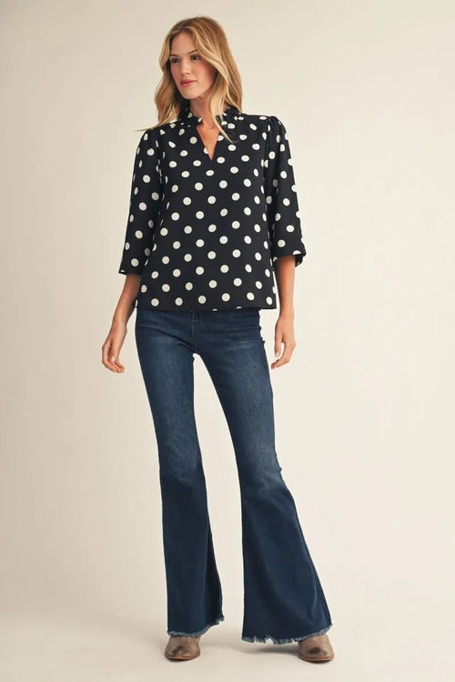 Classic Polka Dot Blouse - 911 Fashion Boutique
