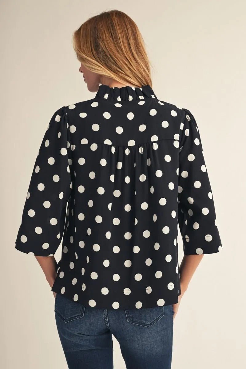 Classic Polka Dot Blouse - 911 Fashion Boutique