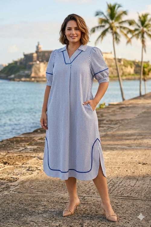 Coastal Blue Midi Dress - 911 Fashion Boutique