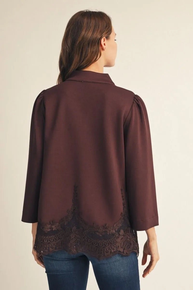 Elegance Scarlet Lace Brown - 911 Fashion Boutique
