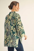 Hunter Green Bloom Blouse - 911 Fashion Boutique