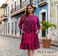 Isla Fucsia Plus Dress - 911 Fashion Boutique