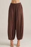 Lace Detail Balloon Pants – Brown🤎 - 911 Fashion Boutique