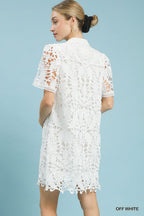Lace Overlay Mini Dress – Off White🤍 - 911 Fashion Boutique
