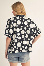 Midnight Dot Blouse - 911 Fashion Boutique
