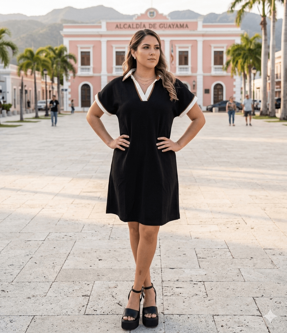 Midnight Elegance Polo Dress - 911 Fashion Boutique