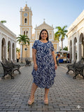 Navy Bloom Dress - 911 Fashion Boutique