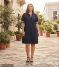 Navy Harbor Linen Dress - 911 Fashion Boutique