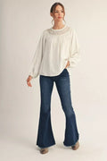Off White Lace Grace Blouse - 911 Fashion Boutique