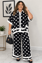 Plus Polka Dot Pants Set – Black & White 🤍🖤 - 911 Fashion Boutique