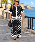 Plus Polka Dot Pants Set – Black & White 🤍🖤 - 911 Fashion Boutique