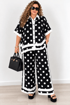 Plus Polka Dot Pants Set – Black & White 🤍🖤 - 911 Fashion Boutique