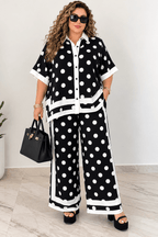 Plus Polka Dot Pants Set – Black & White 🤍🖤 - 911 Fashion Boutique