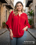 Plus Scarlet Ruffle Sleeve Top - 911 Fashion Boutique