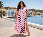 Polka Dot Button Down Dress – Pink - 911 Fashion Boutique