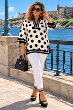 Siena Polka Blouse – White - 911 Fashion Boutique