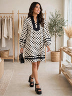 Vestido Audri Cream Polka Dots⚫️⚪️ - 911 Fashion Boutique